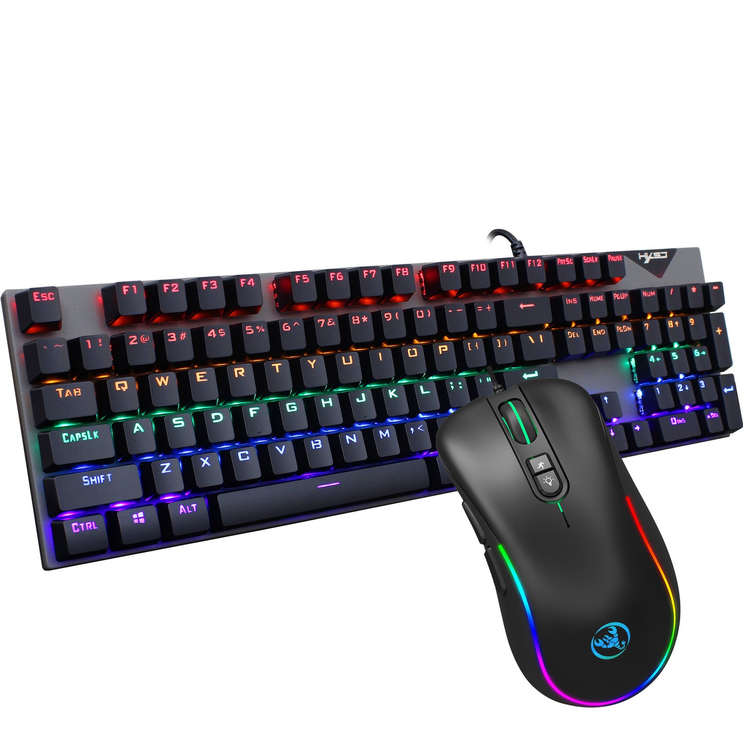 Keyboard and Mouse Set RGB backlit mechanical keyboard and mouse computer wired gaming keyboard and mouse