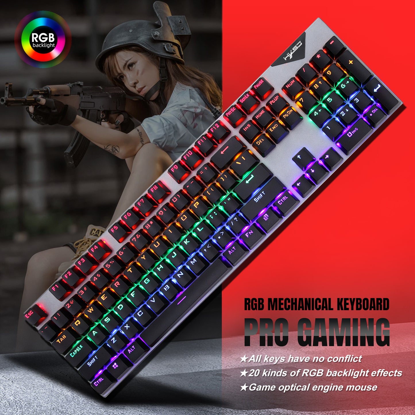 Keyboard and Mouse Set RGB backlit mechanical keyboard and mouse computer wired gaming keyboard and mouse