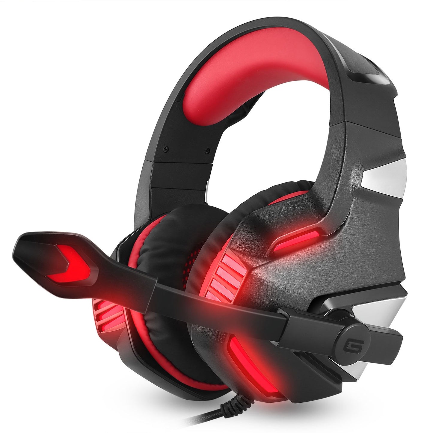 Head mounted gaming headphones RGB headphones wired headphones mobile phones computers subwoofers