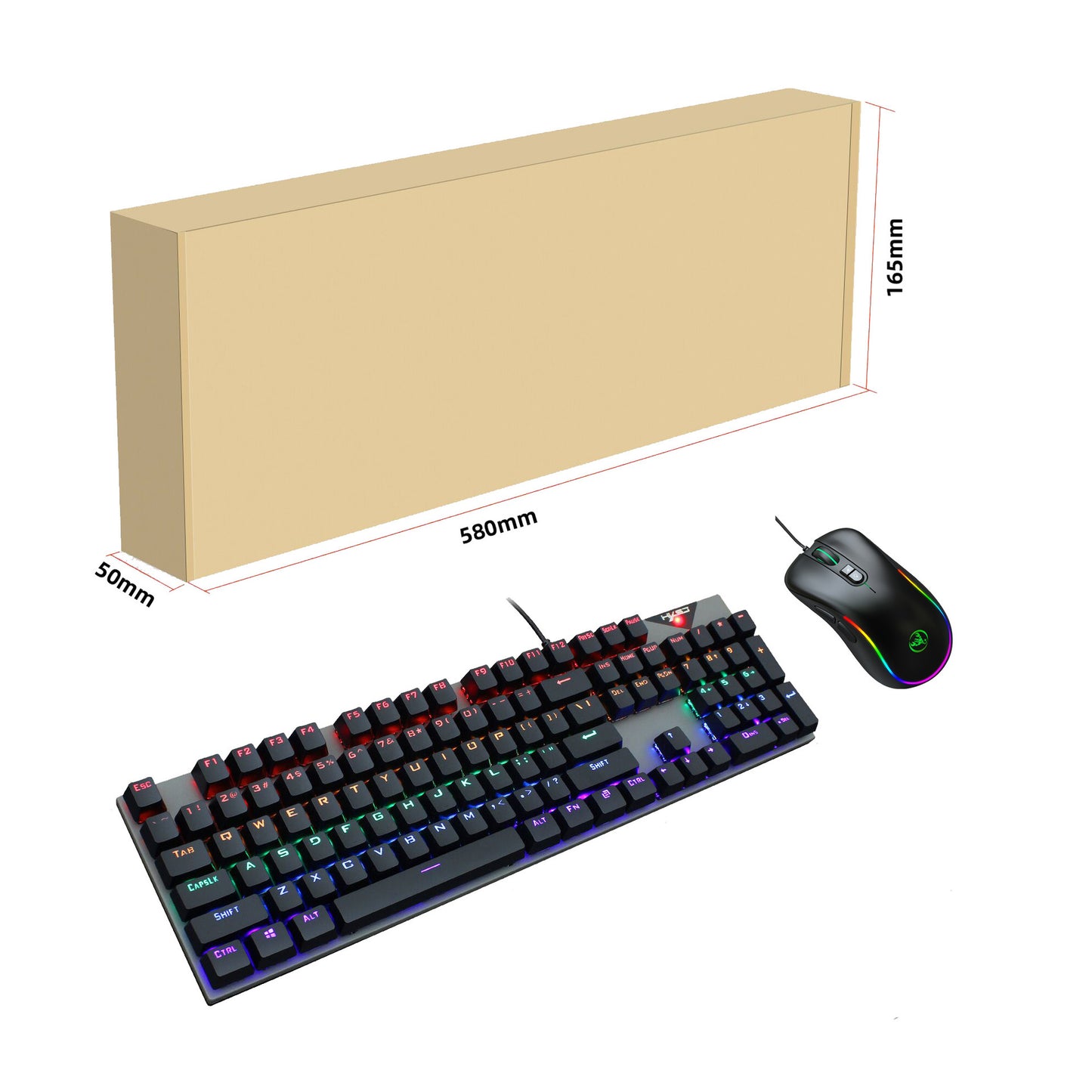 Keyboard and Mouse Set RGB backlit mechanical keyboard and mouse computer wired gaming keyboard and mouse