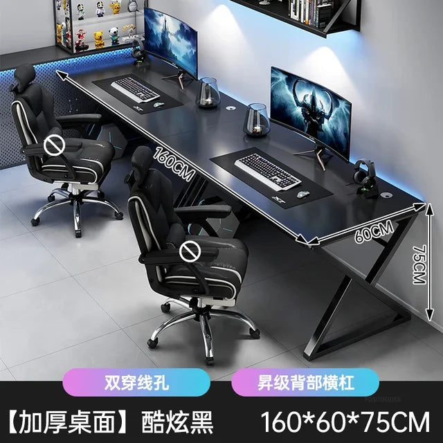 Home Double Long Computer Desks Office Furniture Desktop E-sports Gaming Tables Bedroom Simple Office Desk Student Study Table