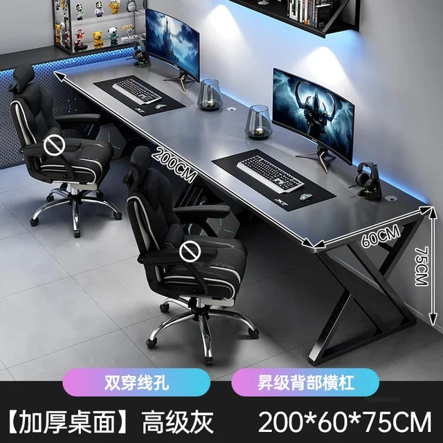 Home Double Long Computer Desks Office Furniture Desktop E-sports Gaming Tables Bedroom Simple Office Desk Student Study Table