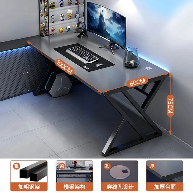 Home Double Long Computer Desks Office Furniture Desktop E-sports Gaming Tables Bedroom Simple Office Desk Student Study Table