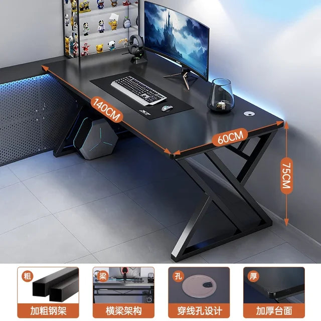 Home Double Long Computer Desks Office Furniture Desktop E-sports Gaming Tables Bedroom Simple Office Desk Student Study Table