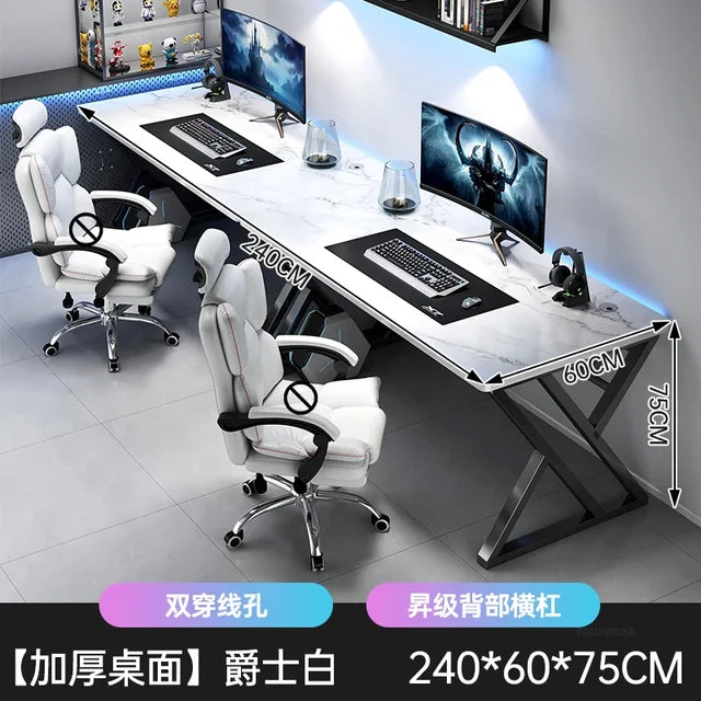 Home Double Long Computer Desks Office Furniture Desktop E-sports Gaming Tables Bedroom Simple Office Desk Student Study Table