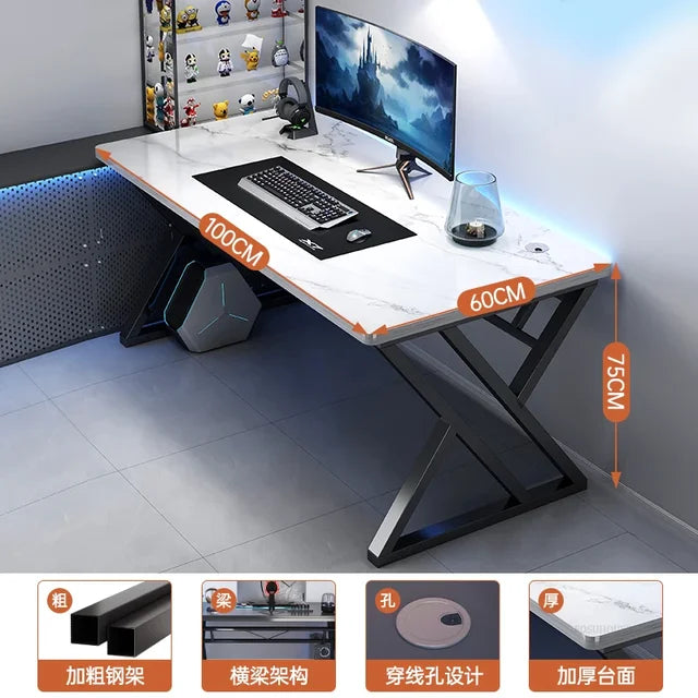 Home Double Long Computer Desks Office Furniture Desktop E-sports Gaming Tables Bedroom Simple Office Desk Student Study Table