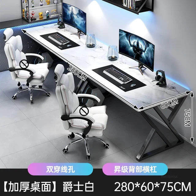 Home Double Long Computer Desks Office Furniture Desktop E-sports Gaming Tables Bedroom Simple Office Desk Student Study Table