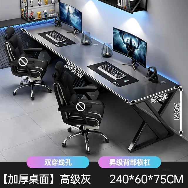 Home Double Long Computer Desks Office Furniture Desktop E-sports Gaming Tables Bedroom Simple Office Desk Student Study Table