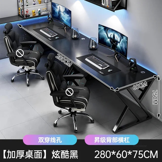 Home Double Long Computer Desks Office Furniture Desktop E-sports Gaming Tables Bedroom Simple Office Desk Student Study Table