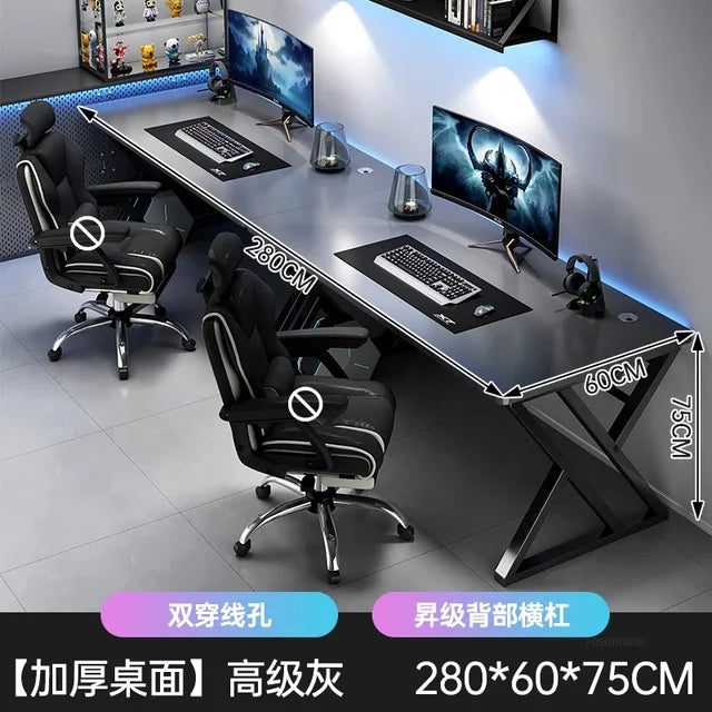 Home Double Long Computer Desks Office Furniture Desktop E-sports Gaming Tables Bedroom Simple Office Desk Student Study Table