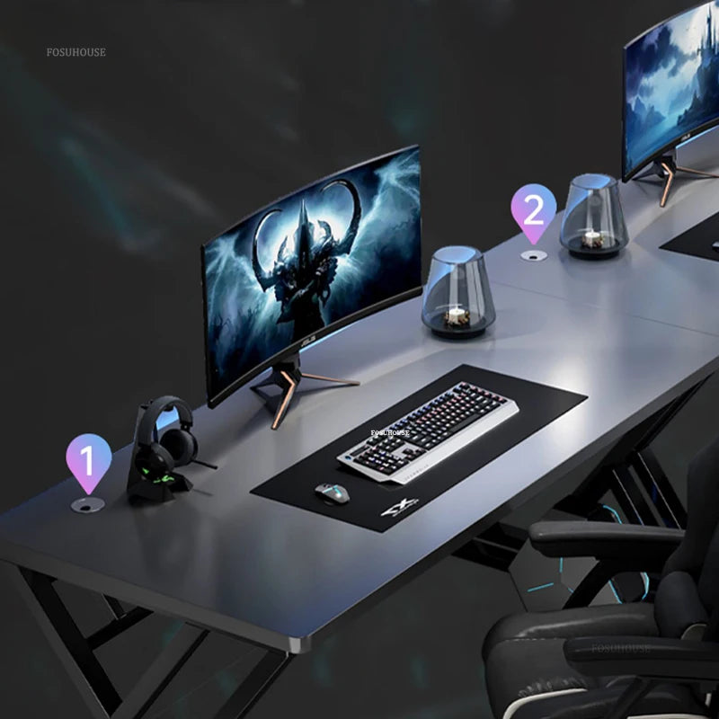 Home Double Long Computer Desks Office Furniture Desktop E-sports Gaming Tables Bedroom Simple Office Desk Student Study Table