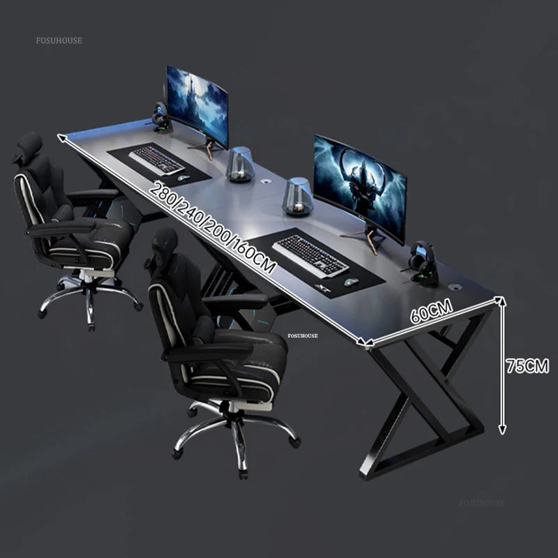 Home Double Long Computer Desks Office Furniture Desktop E-sports Gaming Tables Bedroom Simple Office Desk Student Study Table