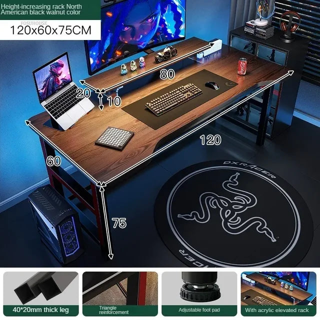 Luxury Desktop Computer Desks Simple Rental House Office Desk Furniture Home E-sports Gaming Desk Bedroom Student Study Table