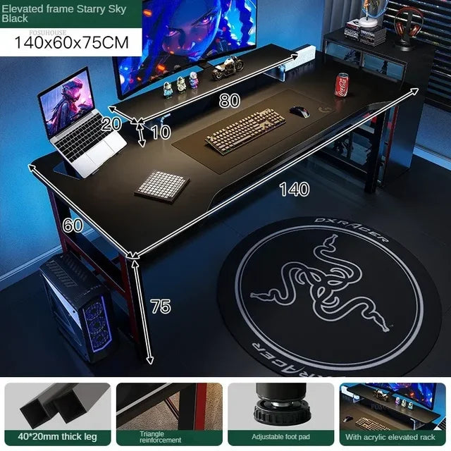 Luxury Desktop Computer Desks Simple Rental House Office Desk Furniture Home E-sports Gaming Desk Bedroom Student Study Table