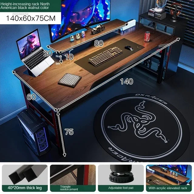 Luxury Desktop Computer Desks Simple Rental House Office Desk Furniture Home E-sports Gaming Desk Bedroom Student Study Table