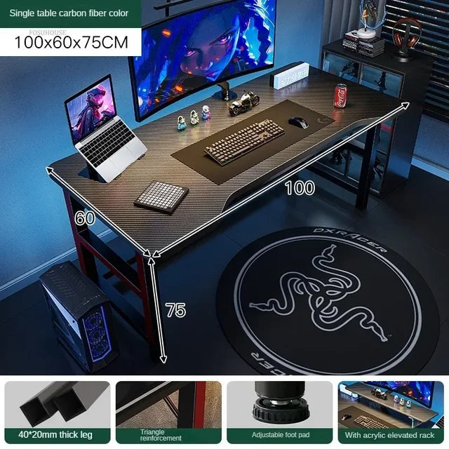 Luxury Desktop Computer Desks Simple Rental House Office Desk Furniture Home E-sports Gaming Desk Bedroom Student Study Table