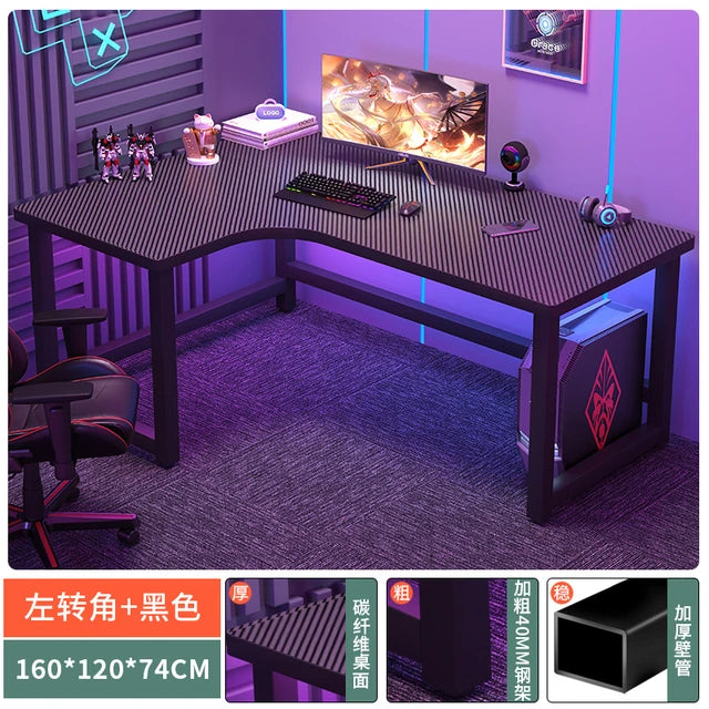 Modern Corner Gaming Table Desktop Computer Desks Home Bedroom Workbench Writing Desks Gaming Desk Bookshelves Computer Table U