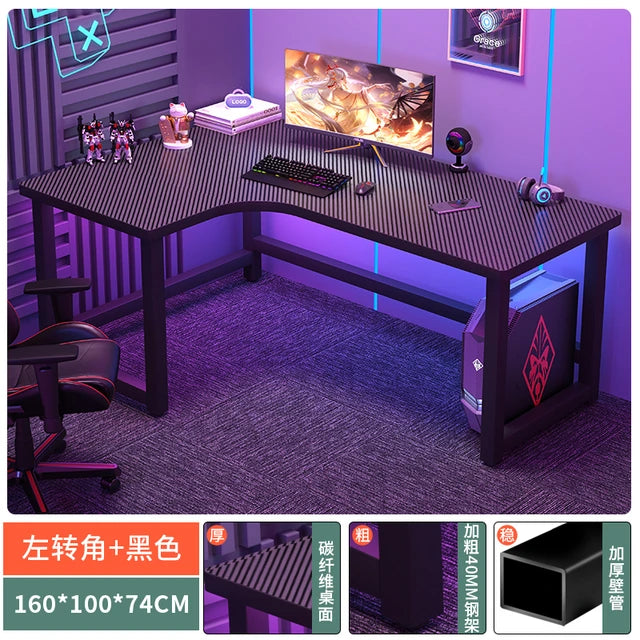 Modern Corner Gaming Table Desktop Computer Desks Home Bedroom Workbench Writing Desks Gaming Desk Bookshelves Computer Table U