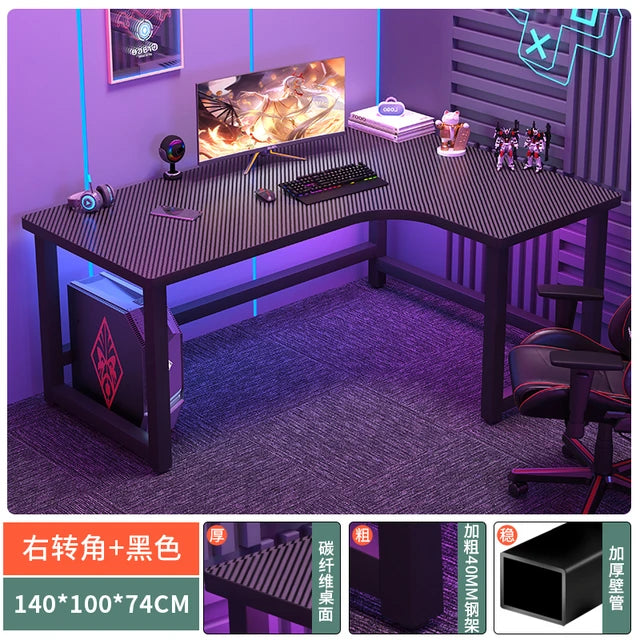 Modern Corner Gaming Table Desktop Computer Desks Home Bedroom Workbench Writing Desks Gaming Desk Bookshelves Computer Table U