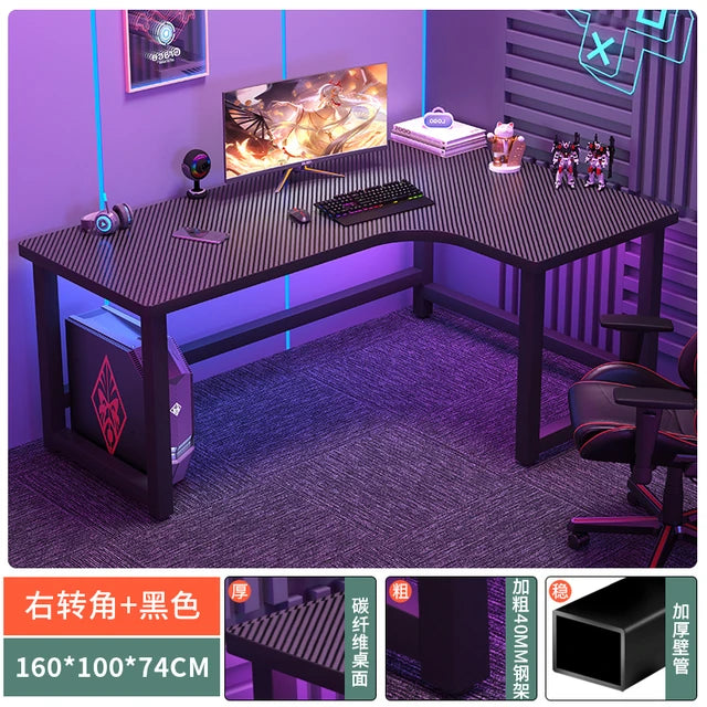 Modern Corner Gaming Table Desktop Computer Desks Home Bedroom Workbench Writing Desks Gaming Desk Bookshelves Computer Table U