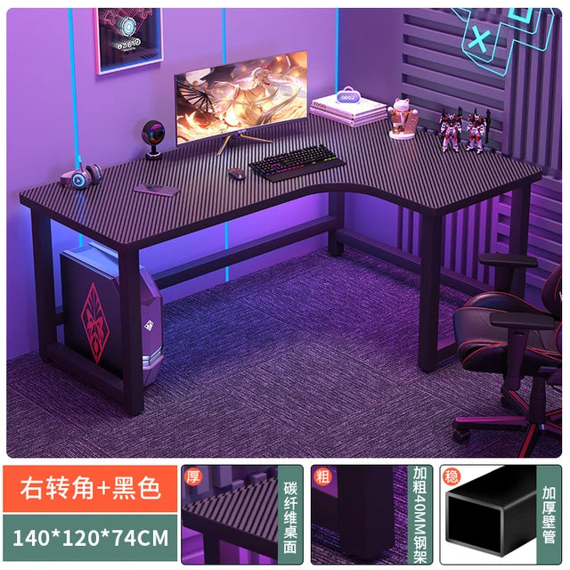 Modern Corner Gaming Table Desktop Computer Desks Home Bedroom Workbench Writing Desks Gaming Desk Bookshelves Computer Table U