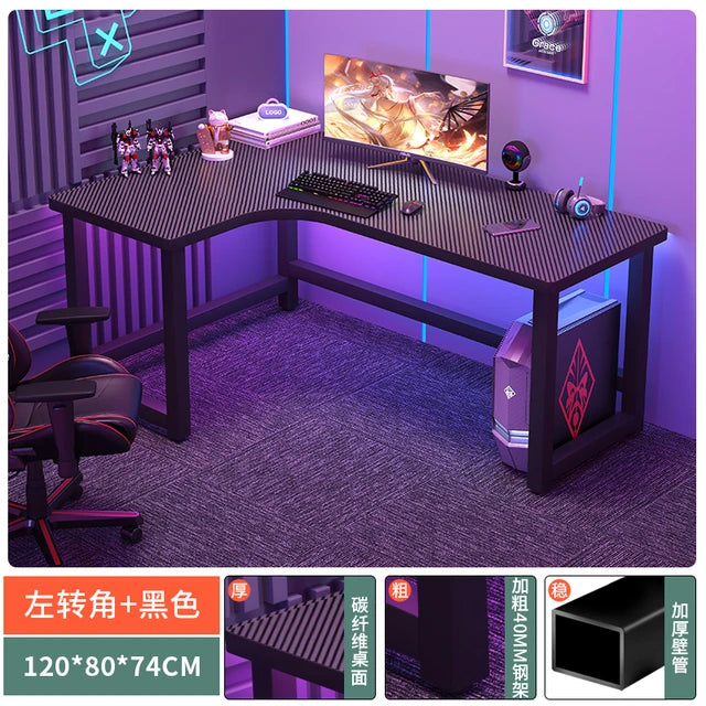 Modern Corner Gaming Table Desktop Computer Desks Home Bedroom Workbench Writing Desks Gaming Desk Bookshelves Computer Table U