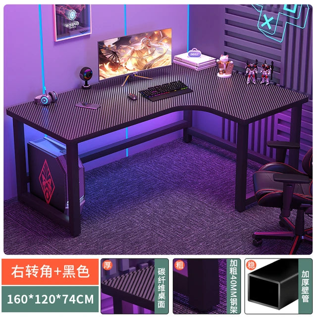 Modern Corner Gaming Table Desktop Computer Desks Home Bedroom Workbench Writing Desks Gaming Desk Bookshelves Computer Table U