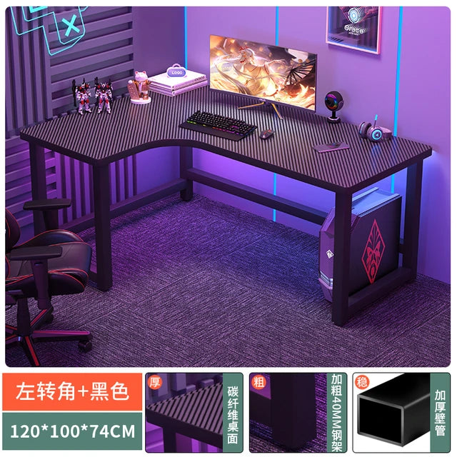 Modern Corner Gaming Table Desktop Computer Desks Home Bedroom Workbench Writing Desks Gaming Desk Bookshelves Computer Table U