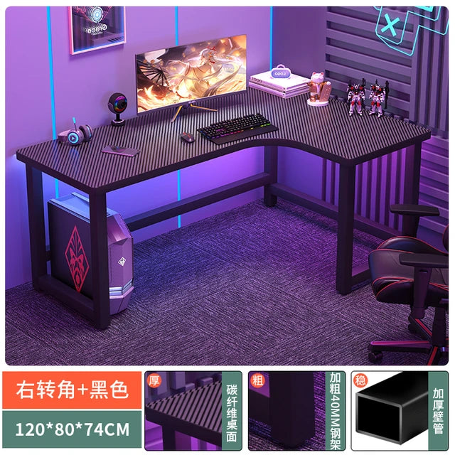 Modern Corner Gaming Table Desktop Computer Desks Home Bedroom Workbench Writing Desks Gaming Desk Bookshelves Computer Table U