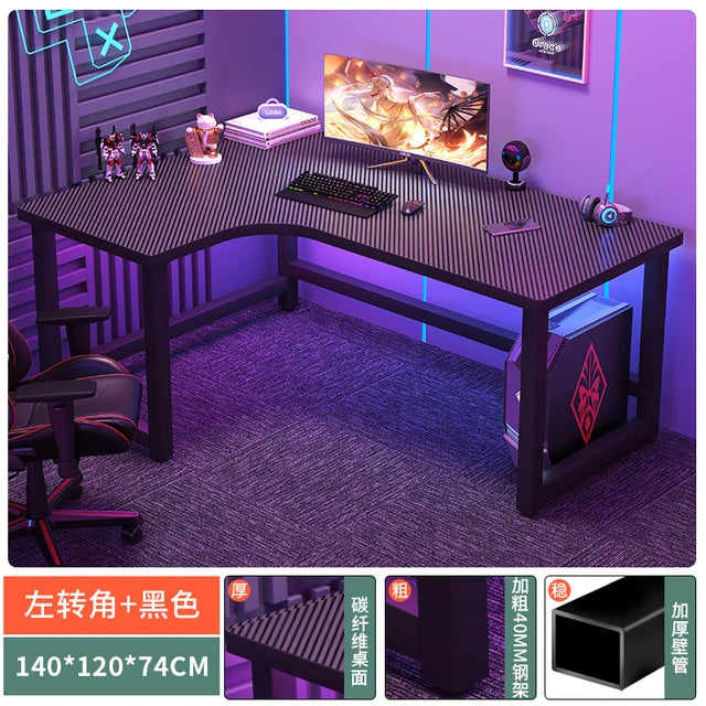 Modern Corner Gaming Table Desktop Computer Desks Home Bedroom Workbench Writing Desks Gaming Desk Bookshelves Computer Table U