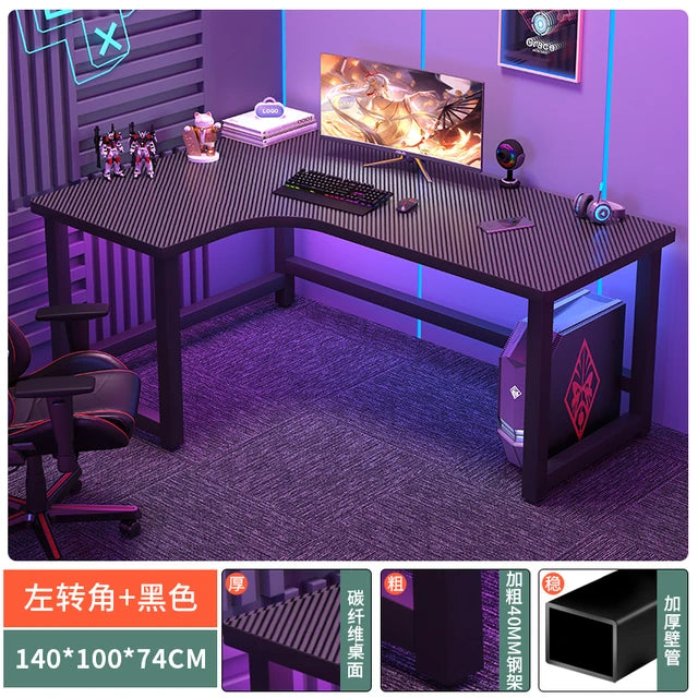 Modern Corner Gaming Table Desktop Computer Desks Home Bedroom Workbench Writing Desks Gaming Desk Bookshelves Computer Table U